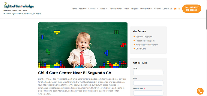 Child Care Center near El Segundo CA